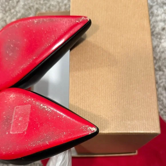 Christian Louboutin Black Heels with Signature Red Soles - Picture 3 of 11